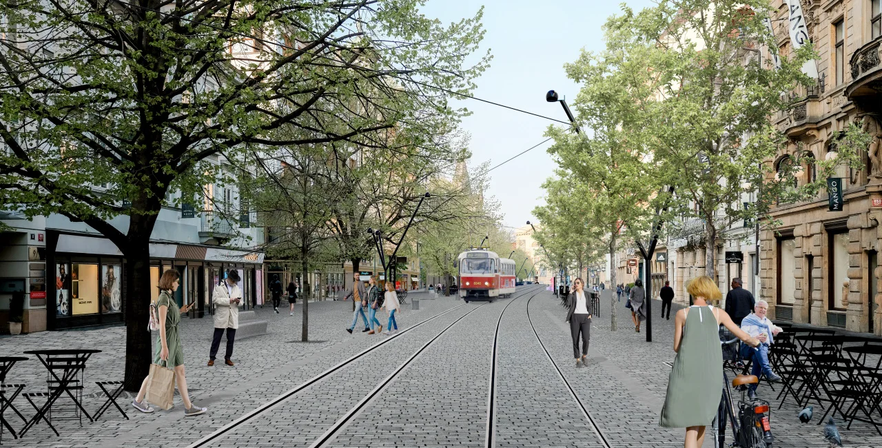 Promenade planned for Prague’s center, with trams back on Na Příkopě