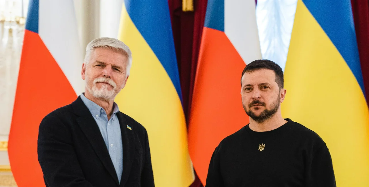 President Petr Pavel and Ukrainian counterpart Volodymyr Zelenskyy meet in Kyiv on April 28. (Image: Twitter.com/@prezidentpavel