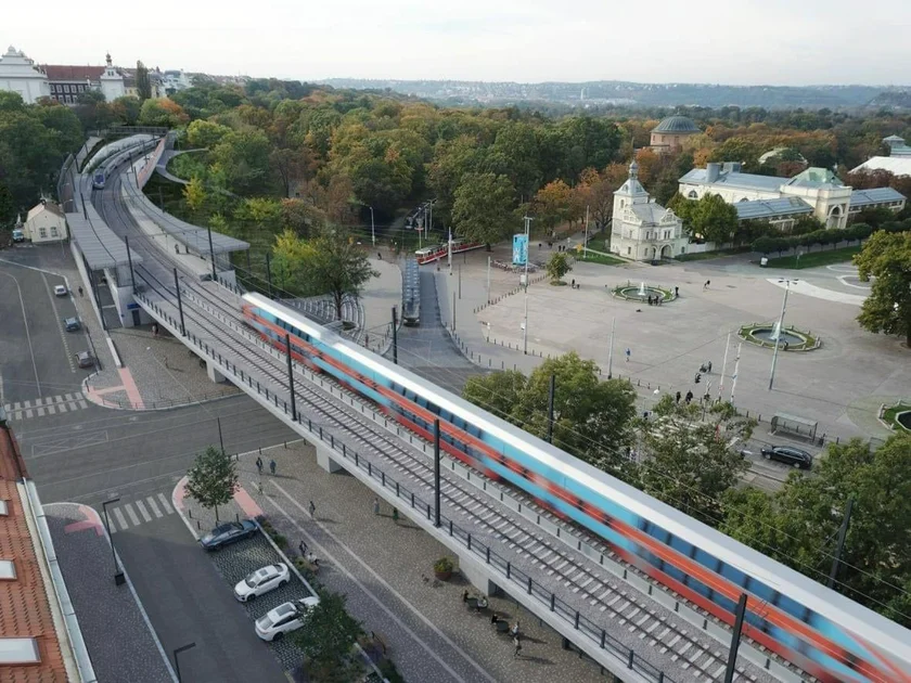 Visualization of the Praha-Výstaviště station. Image: SŽ