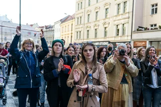 Women at a march against domestic violence in Prague in 2022 / Photo via Best Trestu (Facebook)