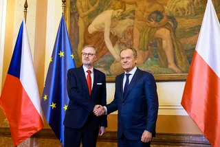 Czech PM Fiala welcomes Polish PM Tusk to Prague. Photo: X/Donald Tusk