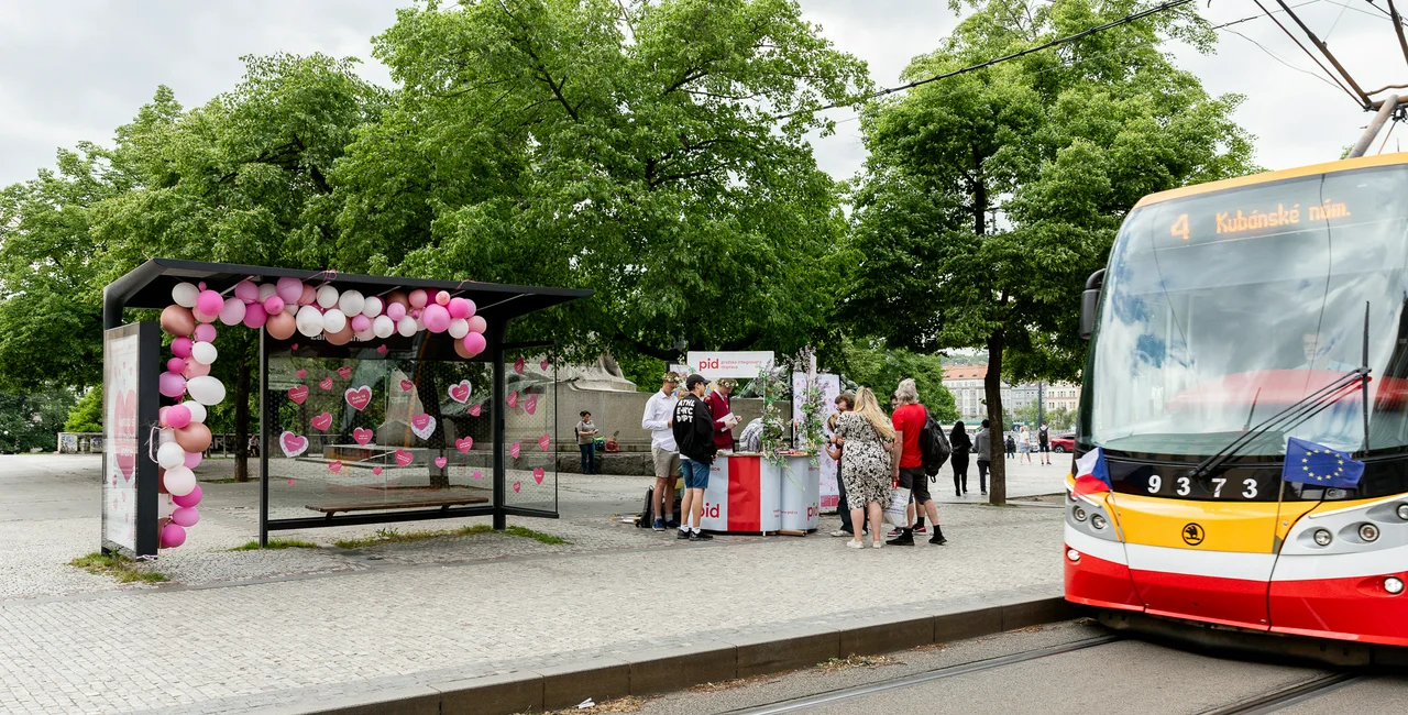 Next stop 'Love': Prague tram station gets a romantic spring rebrand