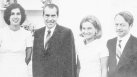 With president Nixon and colleagues from White House