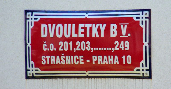 Dvouletky Street, just one among many reminders of the communist past