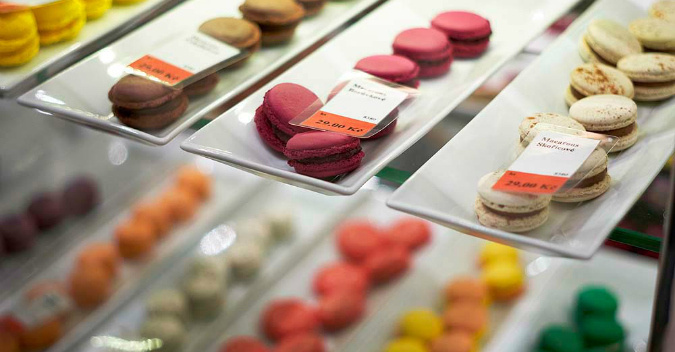 Colorful macarons and more