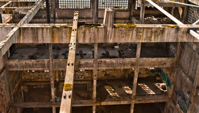 A bird's-eye view of factory blight