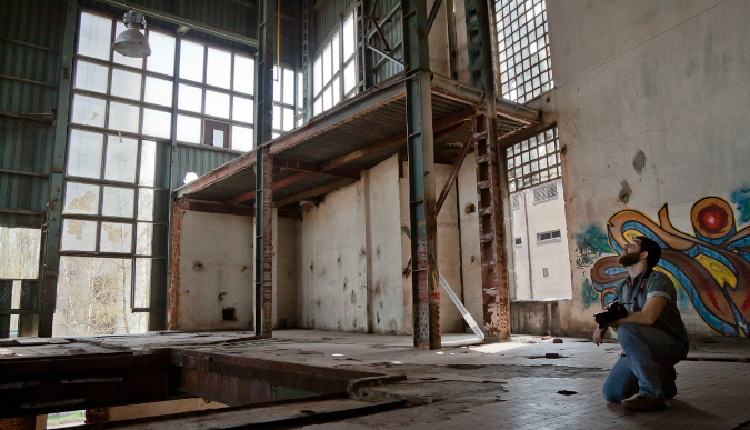 An abandoned factory in the midst of a massive renovation