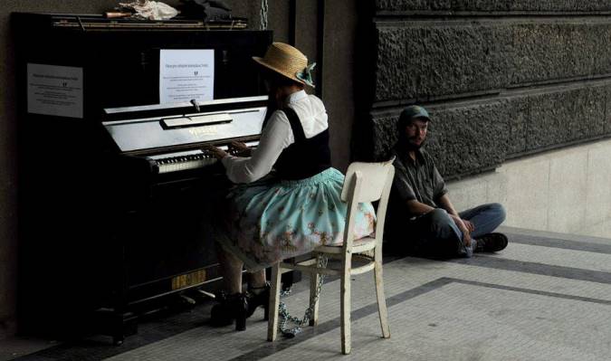 One of Kobza's Pianos on the Street