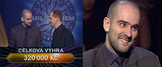 Kalivoda's presence at the Who Wants to be a Millionaire show