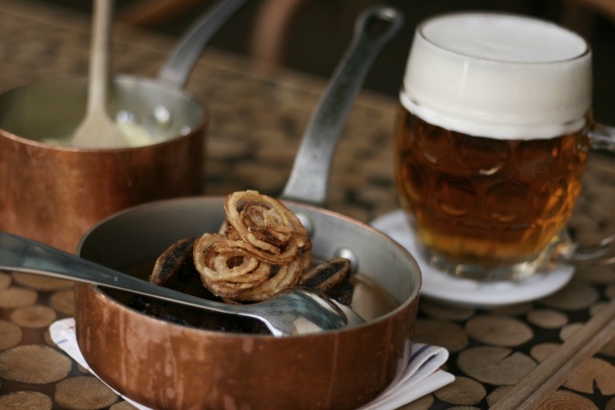 At Čestr, dishes are freshly cooked from local ingredients. With them you can have traditional Pilsner beer on tap.