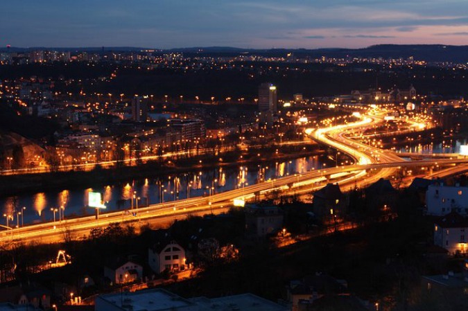 Barrandov Bridge by night/Image: Wikipedia @Wantox