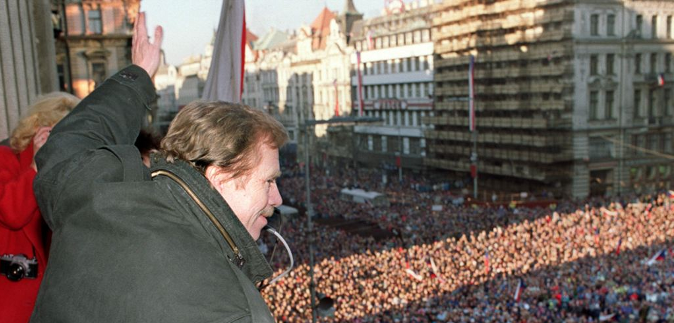 Václav Havel in 1989 - The first post-communist president of ČSFR