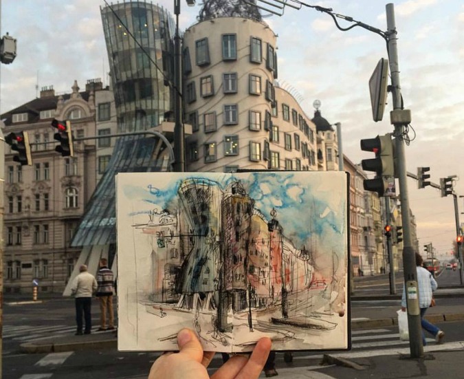 A Sketch of Prague, Every Day for a Year