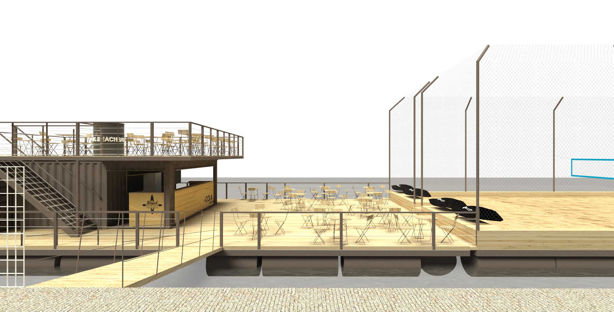 Artist's conception: Kayak Beach Bar
