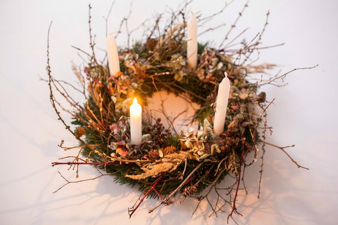 Wildflower advent wreath by Plevel +