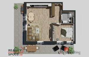 Apartment for sale, 2+kk - 1 bedroom, 54m<sup>2</sup>