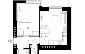 Apartment for sale, 2+kk - 1 bedroom, 45m<sup>2</sup>