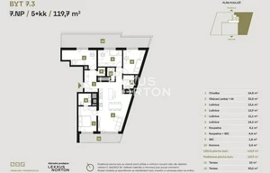 Apartment for sale, 5+kk - 4 bedrooms, 120m<sup>2</sup>