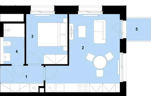 Apartment for sale, 2+kk - 1 bedroom, 41m<sup>2</sup>