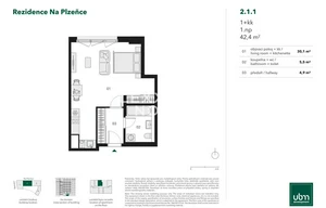 Apartment for sale, 1+KK - Studio, 42m<sup>2</sup>