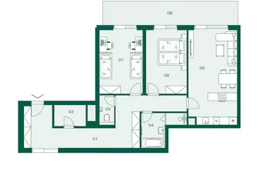 Apartment for sale, 3+kk - 2 bedrooms, 100m<sup>2</sup>