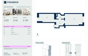 Apartment for sale, 2+kk - 1 bedroom, 45m<sup>2</sup>