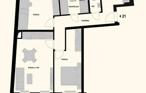 Apartment for sale, 3+kk - 2 bedrooms, 74m<sup>2</sup>