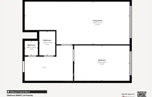 Apartment for rent, 2+kk - 1 bedroom, 47m<sup>2</sup>