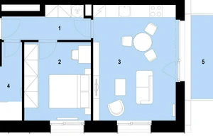 Apartment for sale, 2+kk - 1 bedroom, 48m<sup>2</sup>