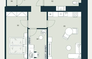 Apartment for sale, 3+kk - 2 bedrooms, 64m<sup>2</sup>