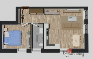 Apartment for sale, 2+kk - 1 bedroom, 47m<sup>2</sup>