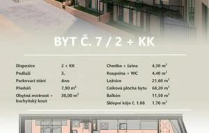 Apartment for sale, 2+kk - 1 bedroom, 70m<sup>2</sup>