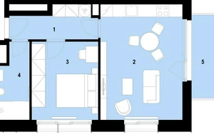 Apartment for sale, 2+kk - 1 bedroom, 48m<sup>2</sup>