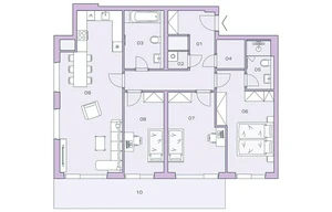 Apartment for sale, 4+kk - 3 bedrooms, 116m<sup>2</sup>