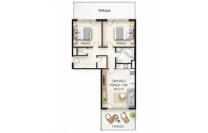 Apartment for sale, 3+kk - 2 bedrooms, 75m<sup>2</sup>