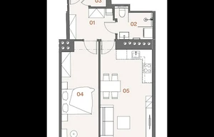 Apartment for sale, 2+kk - 1 bedroom, 50m<sup>2</sup>