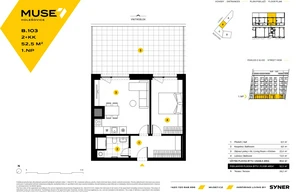 Apartment for sale, 2+kk - 1 bedroom, 53m<sup>2</sup>