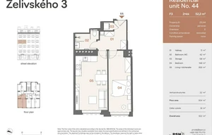 Apartment for sale, 2+kk - 1 bedroom, 47m<sup>2</sup>