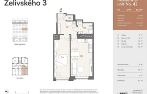 Apartment for sale, 2+kk - 1 bedroom, 47m<sup>2</sup>