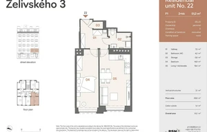 Apartment for sale, 2+kk - 1 bedroom, 47m<sup>2</sup>