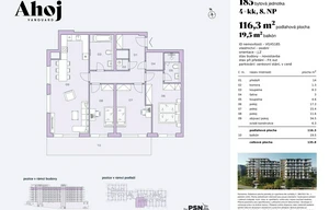Apartment for sale, 4+kk - 3 bedrooms, 110m<sup>2</sup>