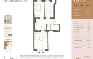 Apartment for sale, 3+kk - 2 bedrooms, 82m<sup>2</sup>