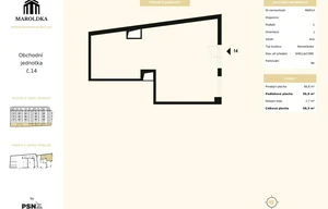 Retail space for sale, 57m<sup>2</sup>