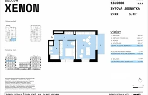 Apartment for sale, 2+kk - 1 bedroom, 46m<sup>2</sup>