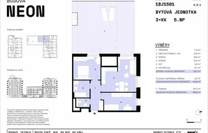 Apartment for sale, 3+kk - 2 bedrooms, 62m<sup>2</sup>