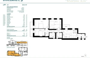 Apartment for sale, 4+kk - 3 bedrooms, 103m<sup>2</sup>