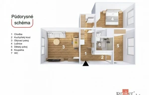 Apartment for sale, 3+kk - 2 bedrooms, 55m<sup>2</sup>