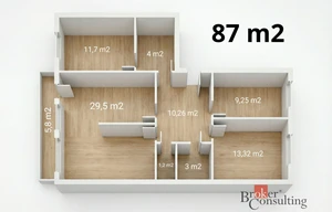 Apartment for sale, 4+kk - 3 bedrooms, 86m<sup>2</sup>