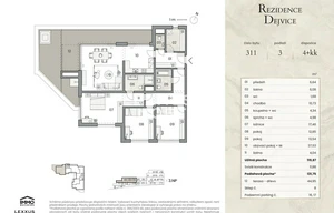 Apartment for sale, 4+kk - 3 bedrooms, 132m<sup>2</sup>