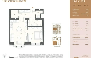 Apartment for sale, 2+kk - 1 bedroom, 60m<sup>2</sup>